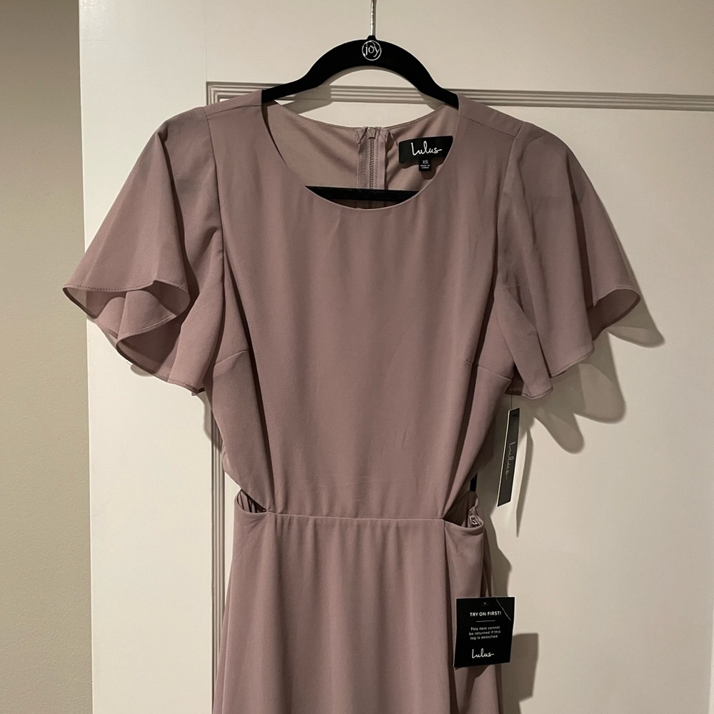 Garden Bliss Dusty Lavender Cutout Maxi Dress